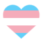 heart shaped trans flag